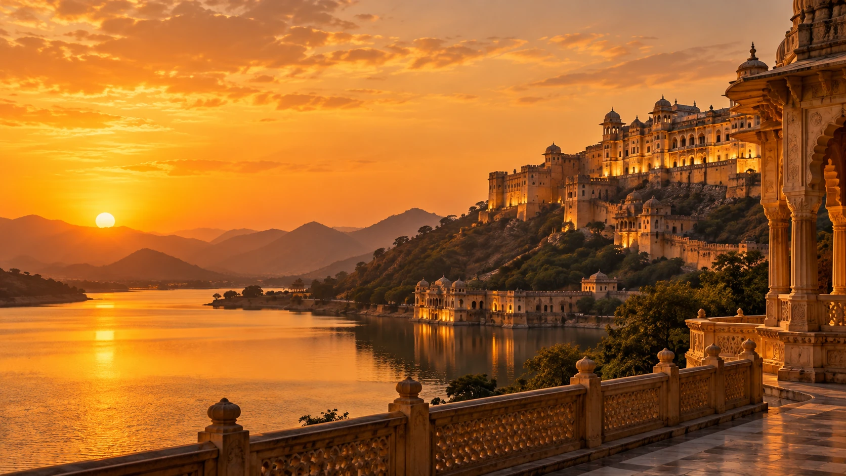 Udaipur Lake Palace and Lake Pichola